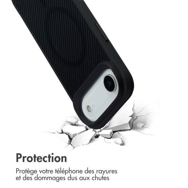 imoshion Rugged Hybrid Carbon Case avec MagSafe Apple iPhone Air - Noir