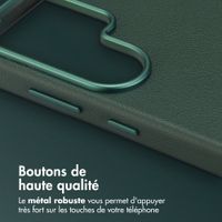 Accezz Coque arrière en cuir avec MagSafe Samsung Galaxy S26 Ultra - Cedar Green