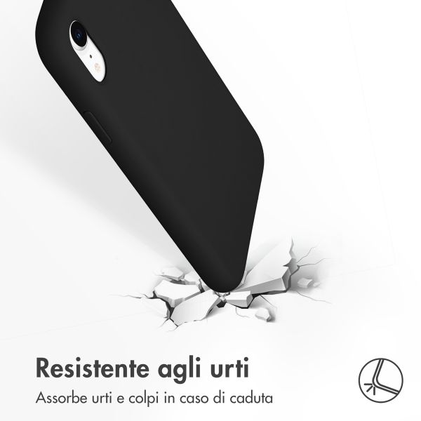 Accezz Coque Liquid Silicone Apple iPhone Xr - Noir
