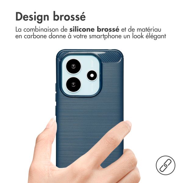 imoshion Coque Brushed Xiaomi Redmi Note 14 (4G) - Bleu foncé