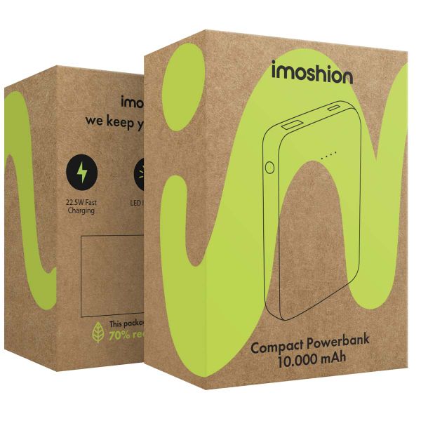 imoshion Batterie externe compacte 10.000 mAh - Noir