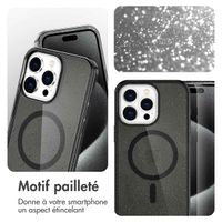 imoshion Coque Pailletée avec MagSafe Apple iPhone 15 Pro - Glitter Noir