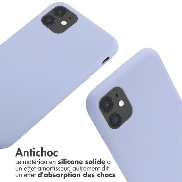imoshion Coque en silicone avec cordon Apple iPhone 11 - Violet