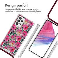 imoshion Coque Design avec cordon Samsung Galaxy A53 - Flower Water