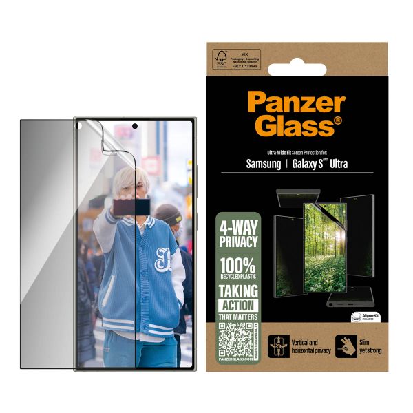 PanzerGlass Matrix Protecteur d'Écran Privé Recyclé 4-Way Samsung Galaxy S25 Ultra