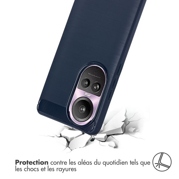 imoshion Coque Brushed Oppo Reno 10 / 10 Pro - Bleu foncé