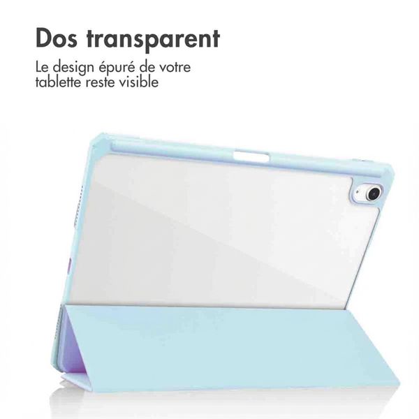 imoshion Coque tablette rigide Trifold Apple iPad Air 11 pouces (2026) M4 / (2025) M3 / (2024) M2 / Air 5 (2022) / Air 4 (2020) - Bleu clair