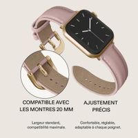 Burga Bracelet en cuir véritable Apple Watch | 38/40/41/42 mm - Pillow Talk / Gold
