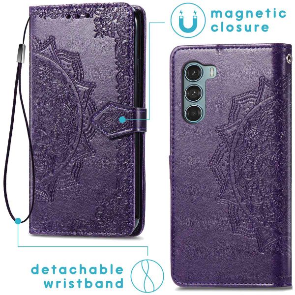 imoshion Etui de téléphone portefeuille Mandala Motorola Moto G200 - Violet