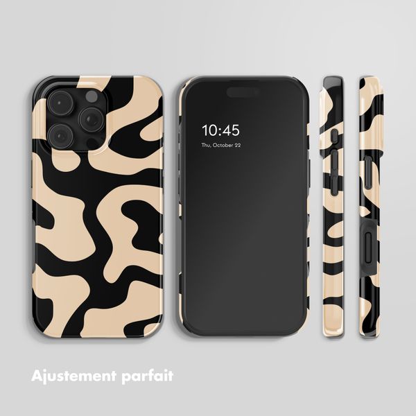 Selencia Coque arrière Vivid Apple iPhone 16 Pro - Art Wave Black