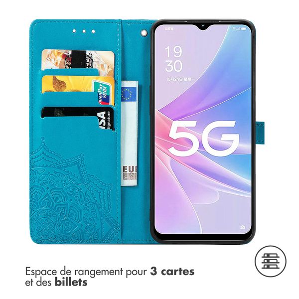 imoshion Etui de télephone Mandala Oppo A58 - Turquoise