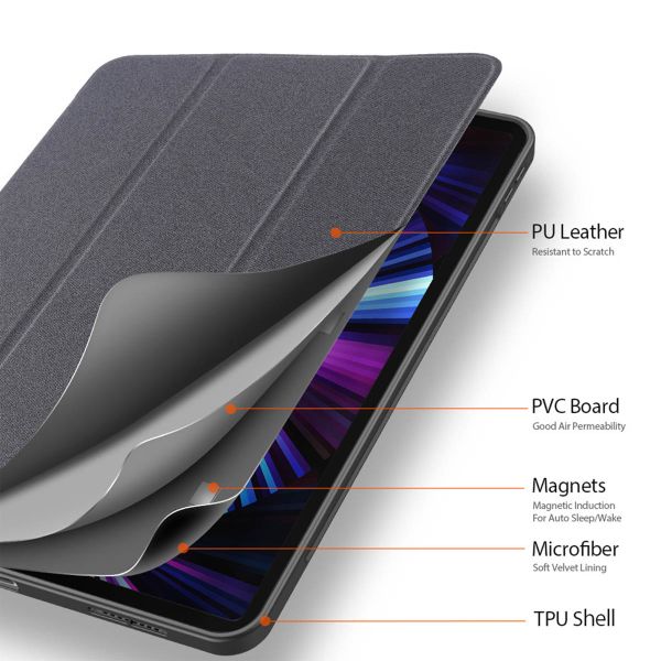 Dux Ducis Coque tablette Domo Apple iPad Pro 11 (2020) / iPad Pro 11 (2022) / Pro 11 (2021) - Noir