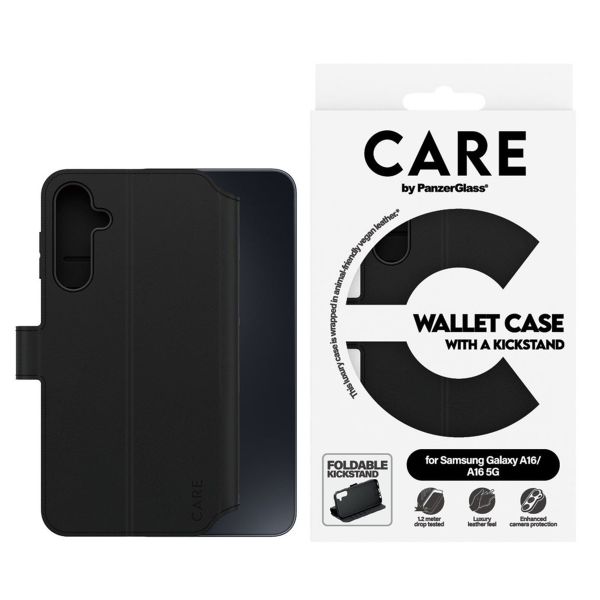 CARE by PanzerGlass Feature Wallet Case w. Kickstand avec MagSafe Samsung Galaxy A16 - Noir