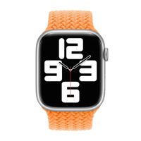 Apple Bracelet Solo tressé Apple Watch | 38/40/41/42 mm - Taille 5 - Bright Orange