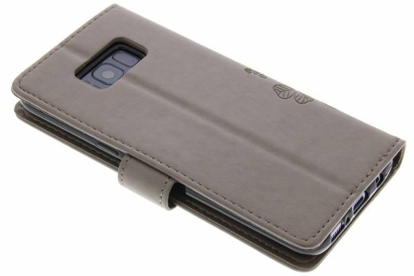 Etui de téléphone Fleurs de Trèfle Samsung Galaxy S8 - Gris