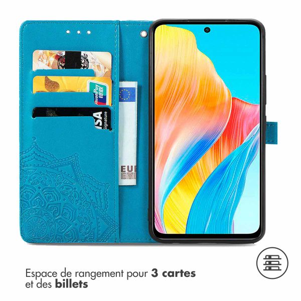 imoshion Etui de télephone Mandala Oppo A98 - Turquoise