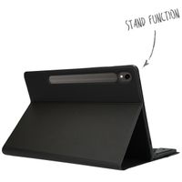 Accezz Étui de tablette portefeuille Bluetooth Clavier QWERTY Samsung Galaxy Tab S9 11.0 pouces - Noir