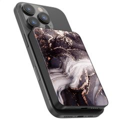 Selencia Powerbank Vivid 5 000 mAh - MagSafe et Qi - Noir / Chic Marble Black