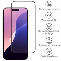 Accezz Protection d'écran en verre trempé Full Cover iPhone 16 Pro Max