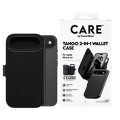 CARE by PanzerGlass Étui de télephone portefeuille Tango 2 en 1 avec MagSafe Apple iPhone Air - Noir