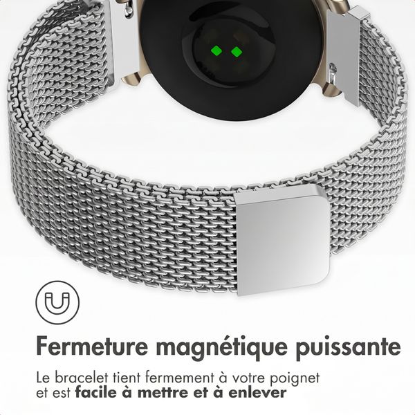 imoshion Bracelet magnétique milanais Garmin Lily 2 - Argent