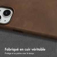 Accezz Coque MagSafe en cuir vintage Apple iPhone 15 - Rustic Brown