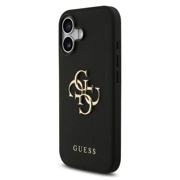 Guess Coque Big 4G Logo Grained Apple iPhone 17 - Noir