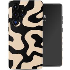 Selencia Coque arrière Vivid avec MagSafe Samsung Galaxy S25 Ultra - Art Wave Black