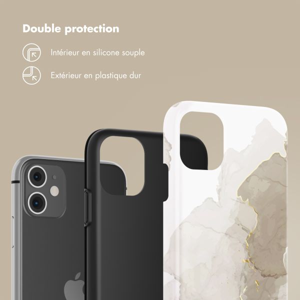Selencia Coque arrière Vivid Apple iPhone 11 - Marble Light Brown
