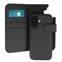 Étui portefeuille luxe 2-en-1 amovible Apple iPhone 17 - Noir