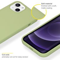 Accezz Coque Liquid Silicone Apple iPhone 13 - Vert