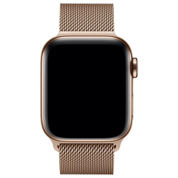 Apple ﻿Bracelet à boucle Milanais Apple Watch Series 1 á 10 / SE / Ultra (2) (44/45/46/49 mm) - Dorée