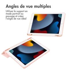 imoshion Coque tablette rigide Trifold Apple iPad 9 (2021) 10.2 pouces / iPad 8 (2020) 10.2 pouces / iPad 7 (2019) 10.2 pouces - Rose