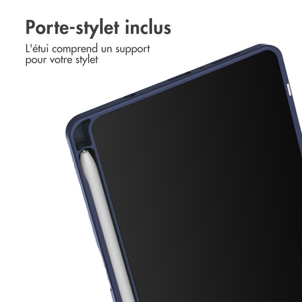 imoshion Coque tablette rigide Trifold iPad Samsung Galaxy Tab A9 8.7 pouces - Bleu foncé