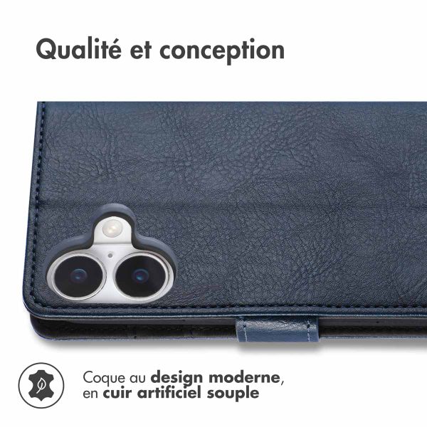 imoshion Étui de télephone portefeuille Apple iPhone 17 - Bleu foncé