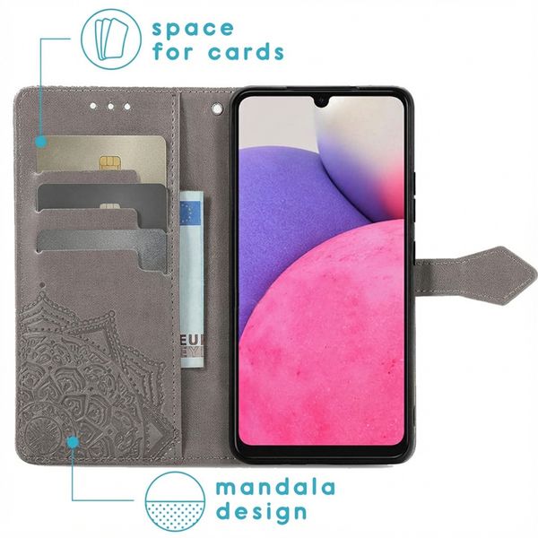imoshion Etui de télephone Mandala Samsung Galaxy A33 - Gris