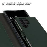 Selencia Étui portefeuille en cuir véritable Samsung Galaxy S23 Ultra - Vert