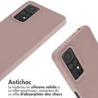 imoshion Coque en silicone avec cordon Xiaomi Redmi Note 11 Pro - Sand Pink