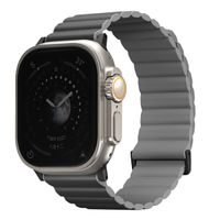 Uniq Bracelet Revix Premium Edition réversible Apple Watch Series 1 t/m 11 / SE / Ultra (44/45/46/49 mm) - Charcoal / Ash Grey