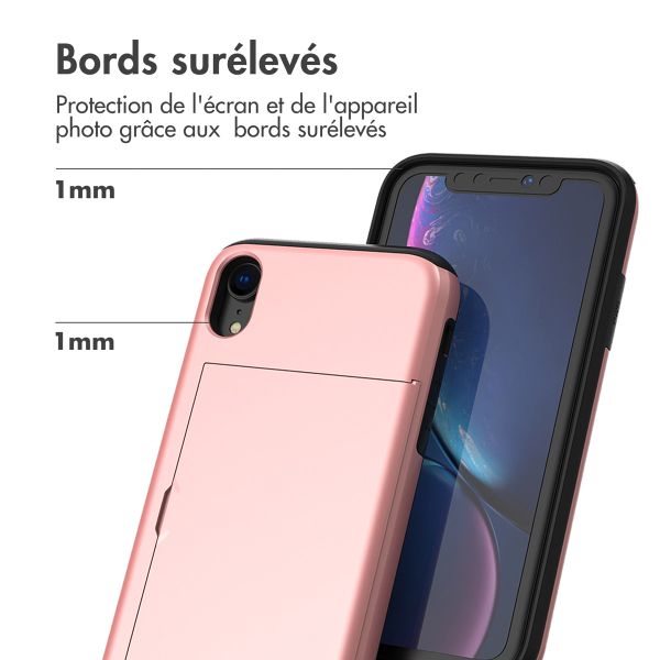 imoshion Coque arrière avec porte-cartes Apple iPhone Xr - Rose Doré