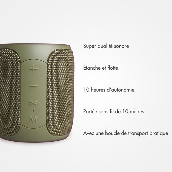 Selencia AquaPlay Enceinte Bluetooth - Enceinte sans fil - Étanche - Army Green