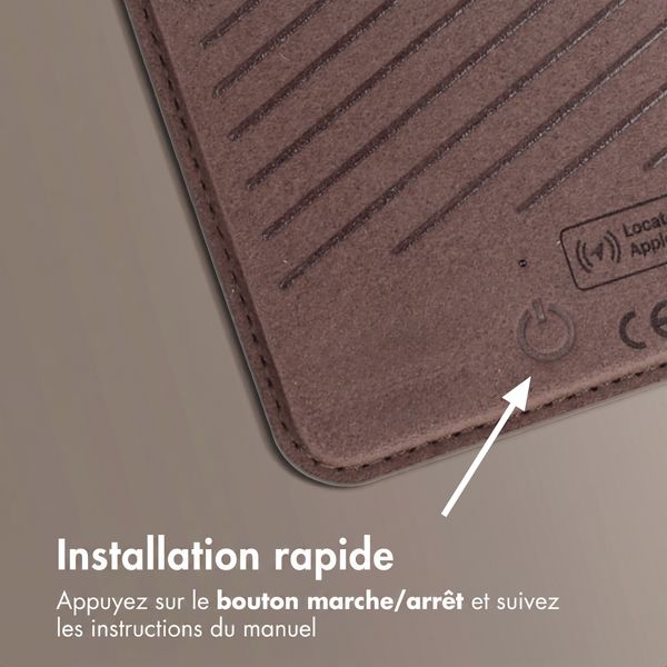 Accezz Porte-cartes en cuir magnétique - Compatible avec Apple Find My - Coffee Brown