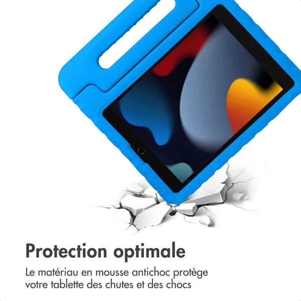 imoshion Coque kidsproof avec poignée Apple iPad 9 (2021) 10.2 pouces / iPad 8 (2020) 10.2 pouces / iPad 7 (2019) 10.2 pouces - Bleu