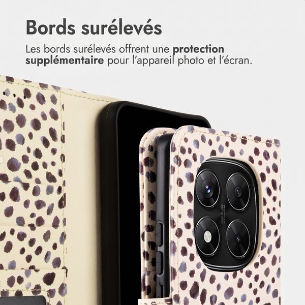 imoshion Étui de télephone portefeuille Design Xiaomi Redmi Note 14 Pro Plus (5G) - Black And White Dots