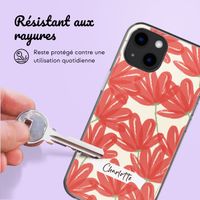 Coque personnalisée avec des fleurs iPhone 13 - Transparent