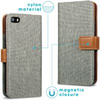 imoshion Étui de téléphone portefeuille Canvas Luxe iPhone SE / 5/5s