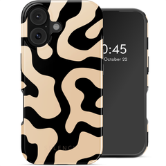 Selencia Coque arrière Vivid avec MagSafe Apple iPhone 17 - Art Wave Black