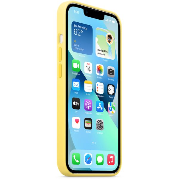 Apple Coque en silicone MagSafe Apple iPhone 13 - Lemon Zest
