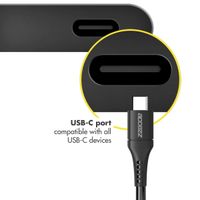 Accezz Câble USB-C vers USB iPhone 15 Pro - 0,2 mètre - Noir