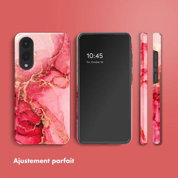 Selencia Coque arrière Vivid Samsung Galaxy S25 Edge - Rosy Marble